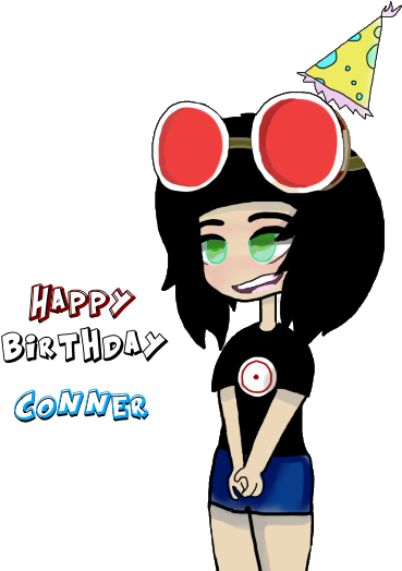 Happy Birthday Conner Late By One Day - Cartoon (450x530)