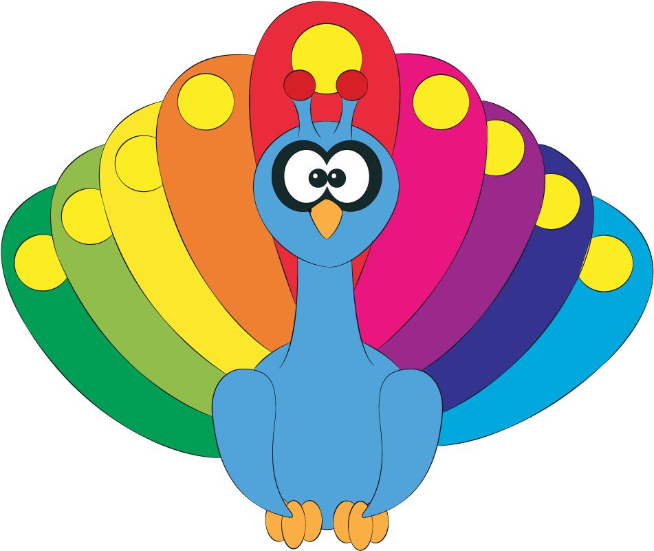 Colorful Hand-painted Peacock - Portable Network Graphics (1014x819)