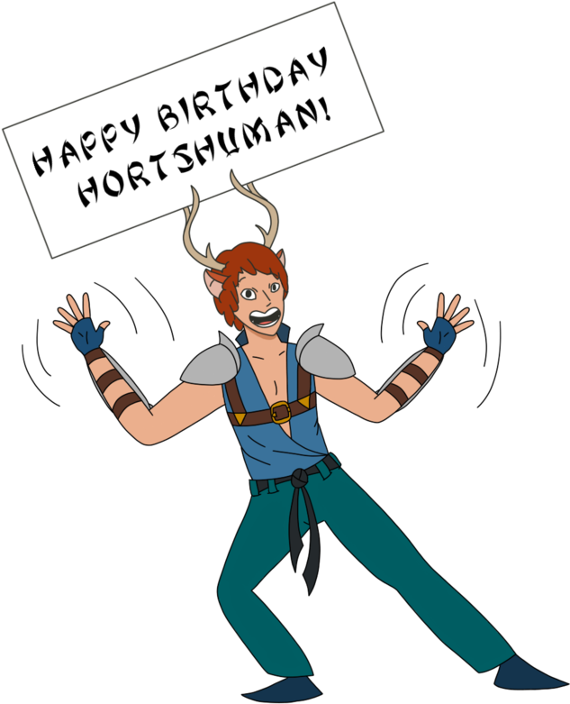 Happy Birthday Hortshuman By Kayyeh1 - Cartoon (905x883)