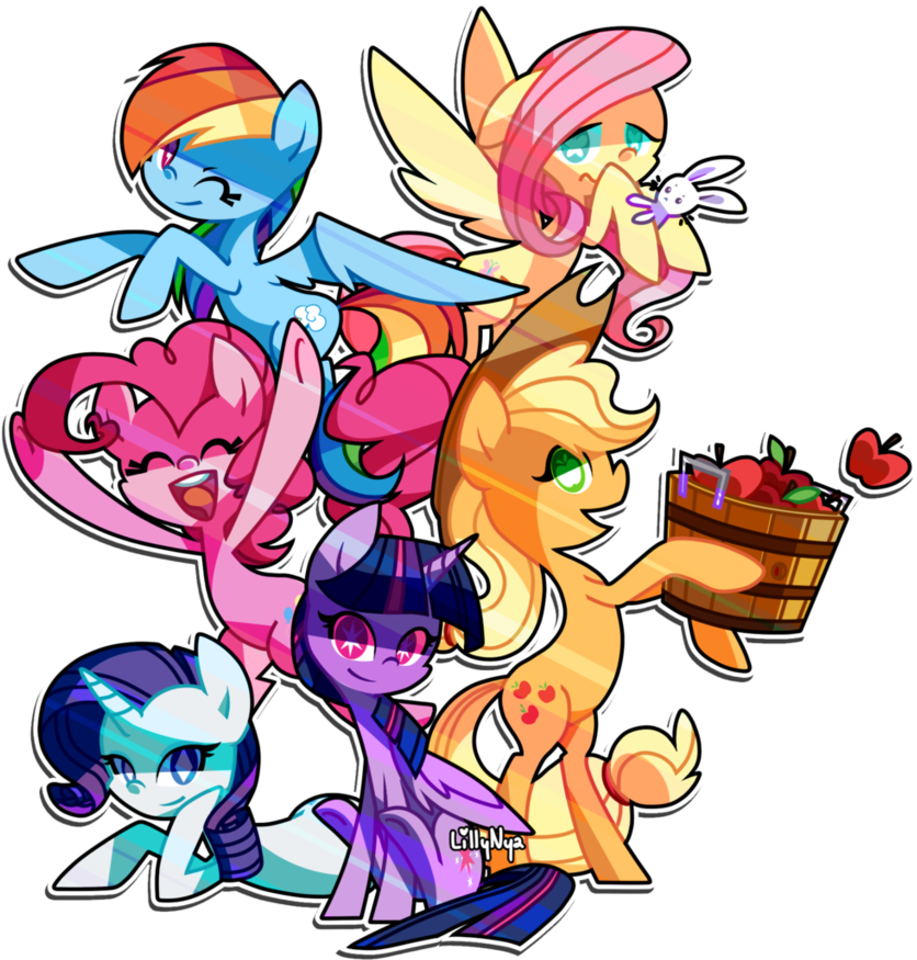 Mane Six By Grumpybuneary - My Little Pony: Friendship Is Magic (873x915)