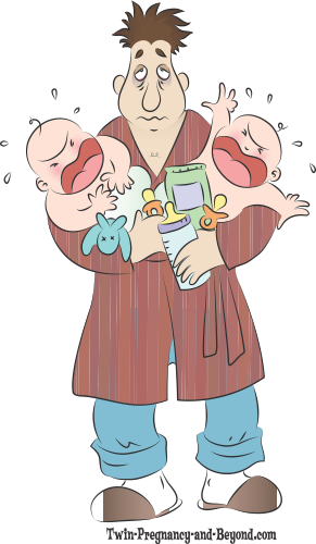 I've Read So Much Crap In The Past Four Weeks I Think - Cartoon Dad With Twins (291x500)