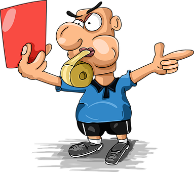 Judge, Football, Red Card, Referee - Referee (383x340)
