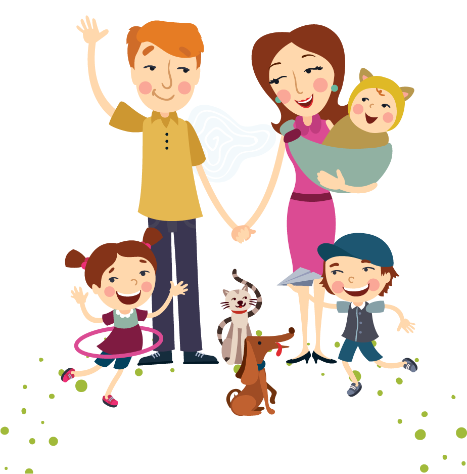 Family Happiness Euclidean Vector Illustration - Oraciones Incompletas Para Inicial (1000x1000)