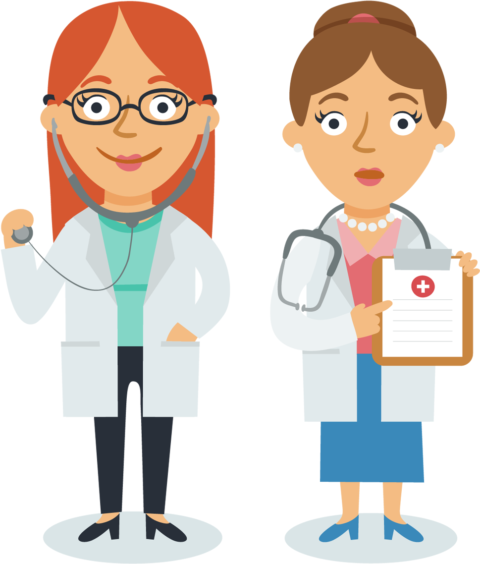 Physician Cartoon Female - Physician (1039x1199)
