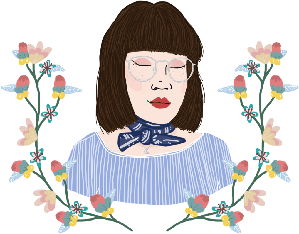 Illustration By Chantal Lenting • Oceaan Groen - Girl (1024x840)