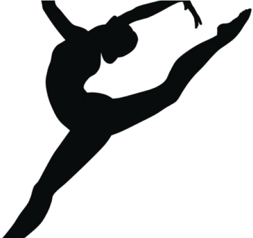 Dance Team Clipart - Gymnastics Silhouette (640x480)