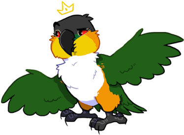 Cartoon Birds Clipart - Parrot (500x333)