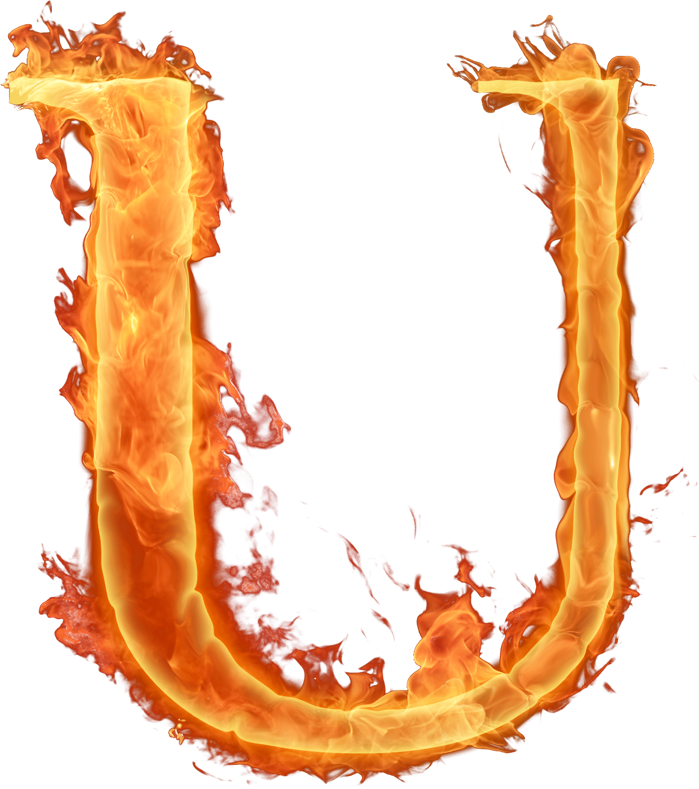 Http - //www - Alfabetoslindos - Com/2018/07/alfabeto- - Letter U On Fire Png (1387x1566)