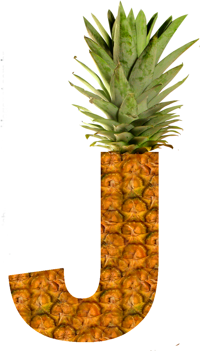 Alfabeto Decorativo Abacaxi Png - Pineapple (897x1261)