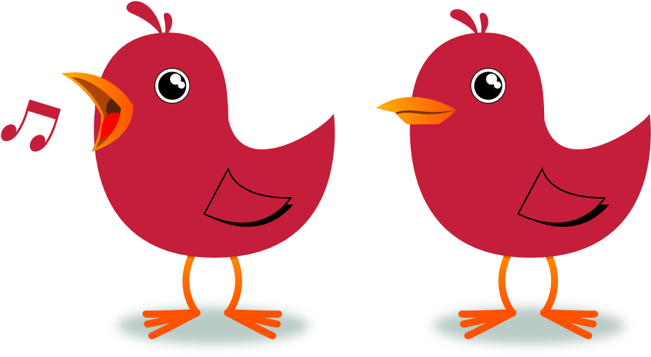 Bird Singing Clipart - 2 Little Dicky Birds Clipart (999x541)