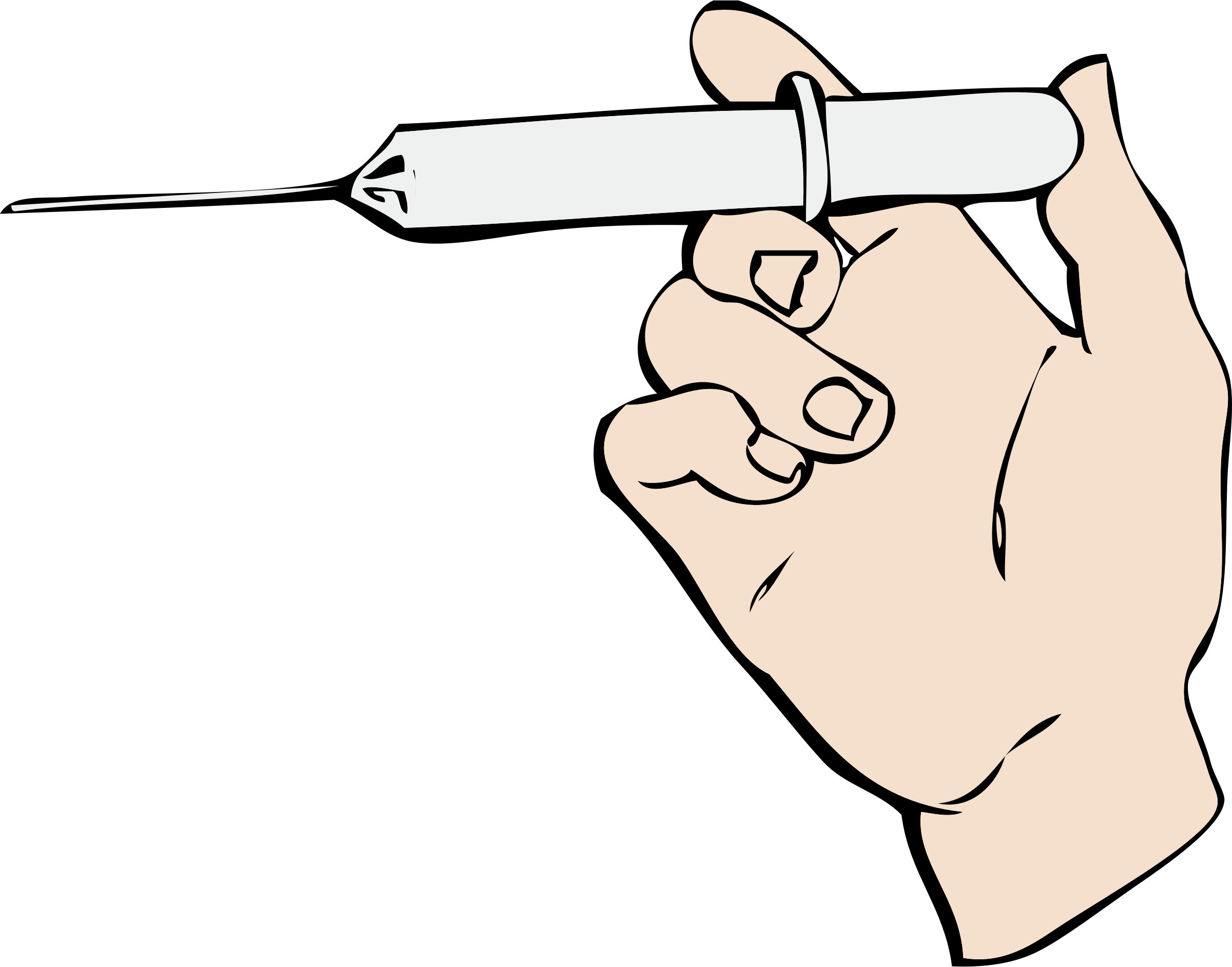 Nurse With Syringe Clip Art Clipart Hand And Syringe - Syringe Clip Art (2400x1884)