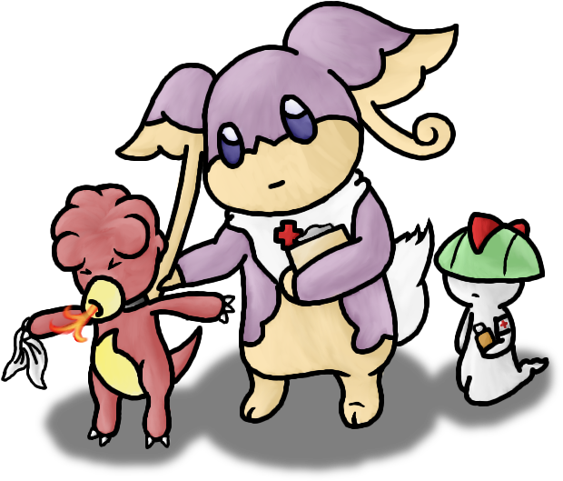 Doctor Doc And Nurse Lilly By Pikachu And Umbreon - Cartoon (700x600)