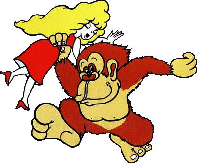 If She Hadn't Gotten Whisked Off By Donkey Kong Thirty - Donkey Kong Side Art (407x337)