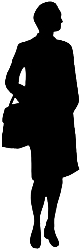 Person Silhouette Clip Art - Silhouette Woman Png (382x886)