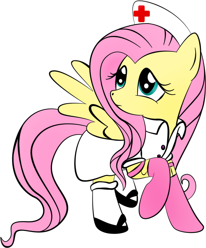 Zomgitsalaura, Clothes, Fluttershy, Nurse, Safe, Simple - Kawai Musical Instruments (1024x1024)