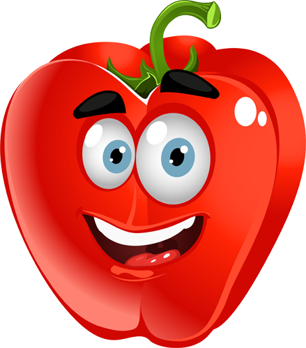 School Nursing - Smiling Fruits And Vegetables (439x500)