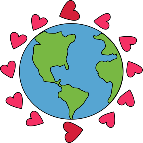 Love The Earth Clip Art - Earth Clipart (498x500)