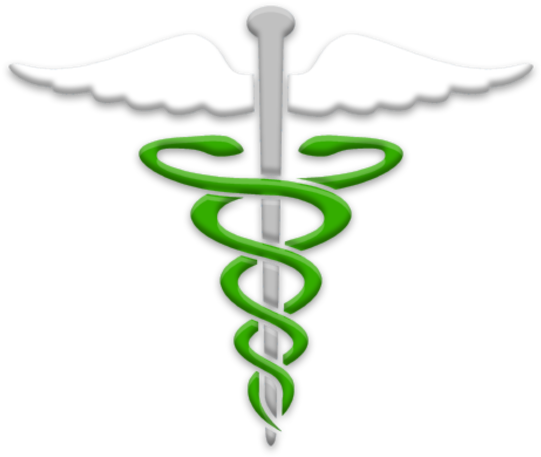 Caduceus Clipart - Krankenschwestercaduceus-rot Karte (600x600)