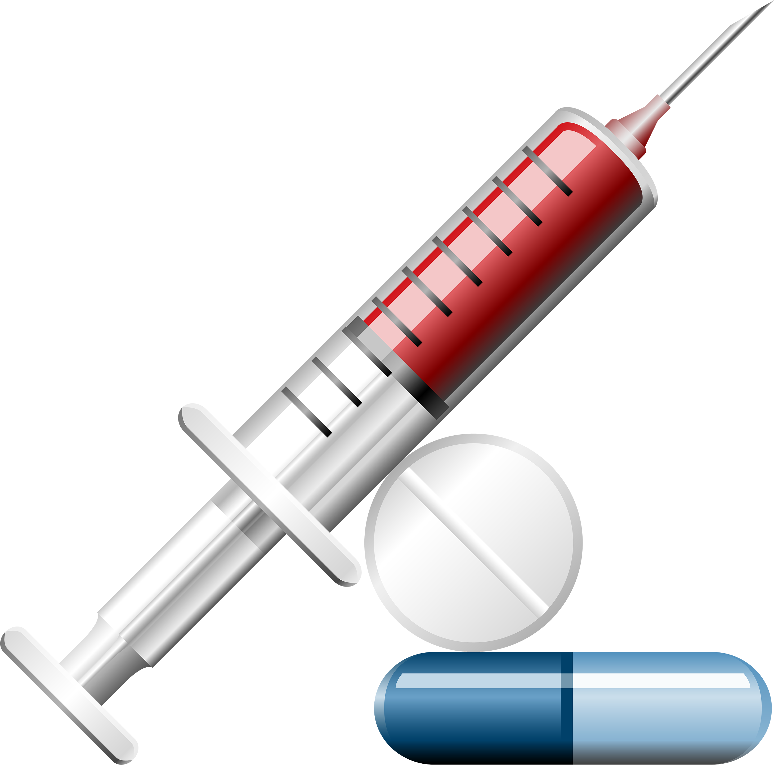 Syringe With Pills Png Clipart - Clip Art (3000x2975)