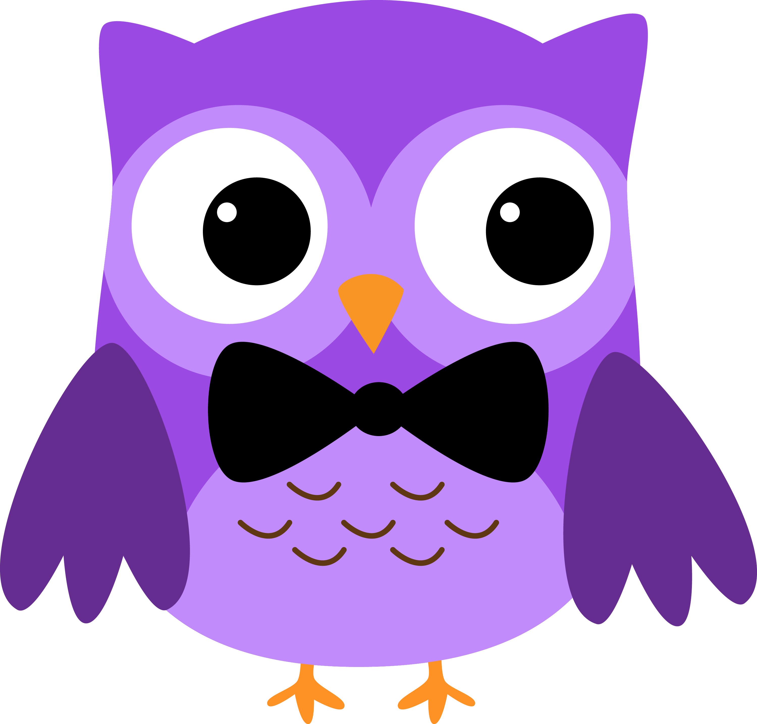 Owl Clip Artwhimsical - Eyes Closed Clip Art (3000x2869)