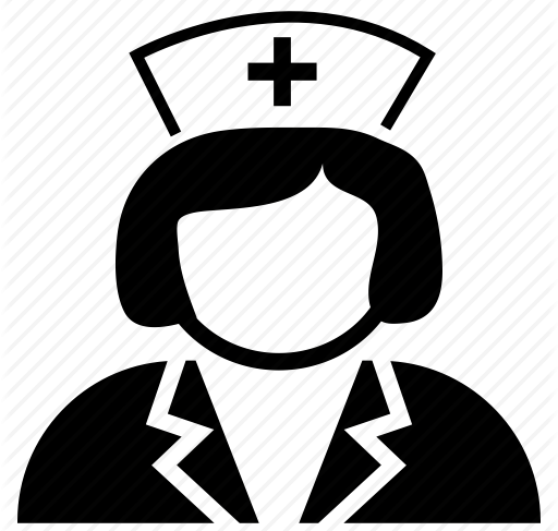 N4nurse - Nurse Black And White Icon (512x487)