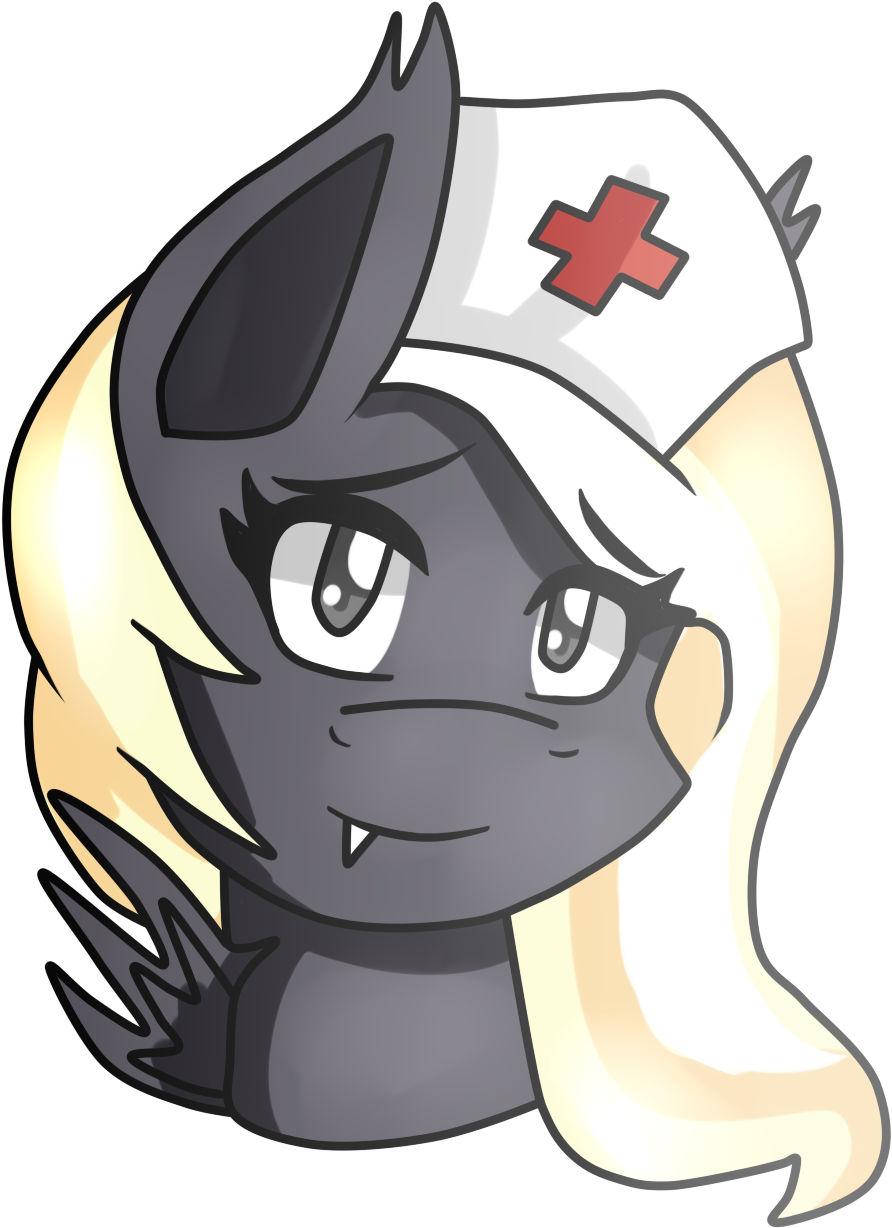 Blairchan231, Bat Pony, Female, Hat, Nurse, Nurse Hat, - Cartoon (1000x1300)