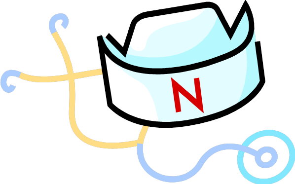 Registered Nurse Lamp Symbol Clip Art Download - Nursing Cap And