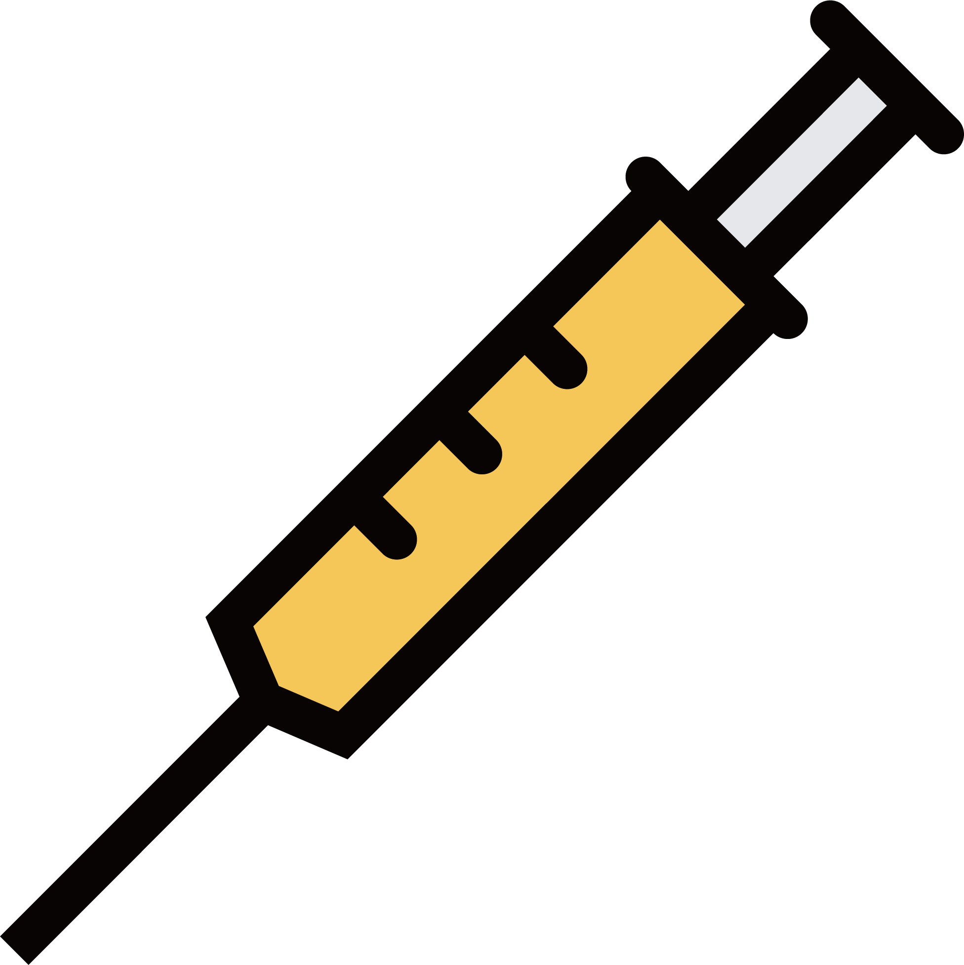 Syringe Medicine Scalable Vector Graphics Pharmaceutical - Yellow Clipart Syringe Png (1952x1953)