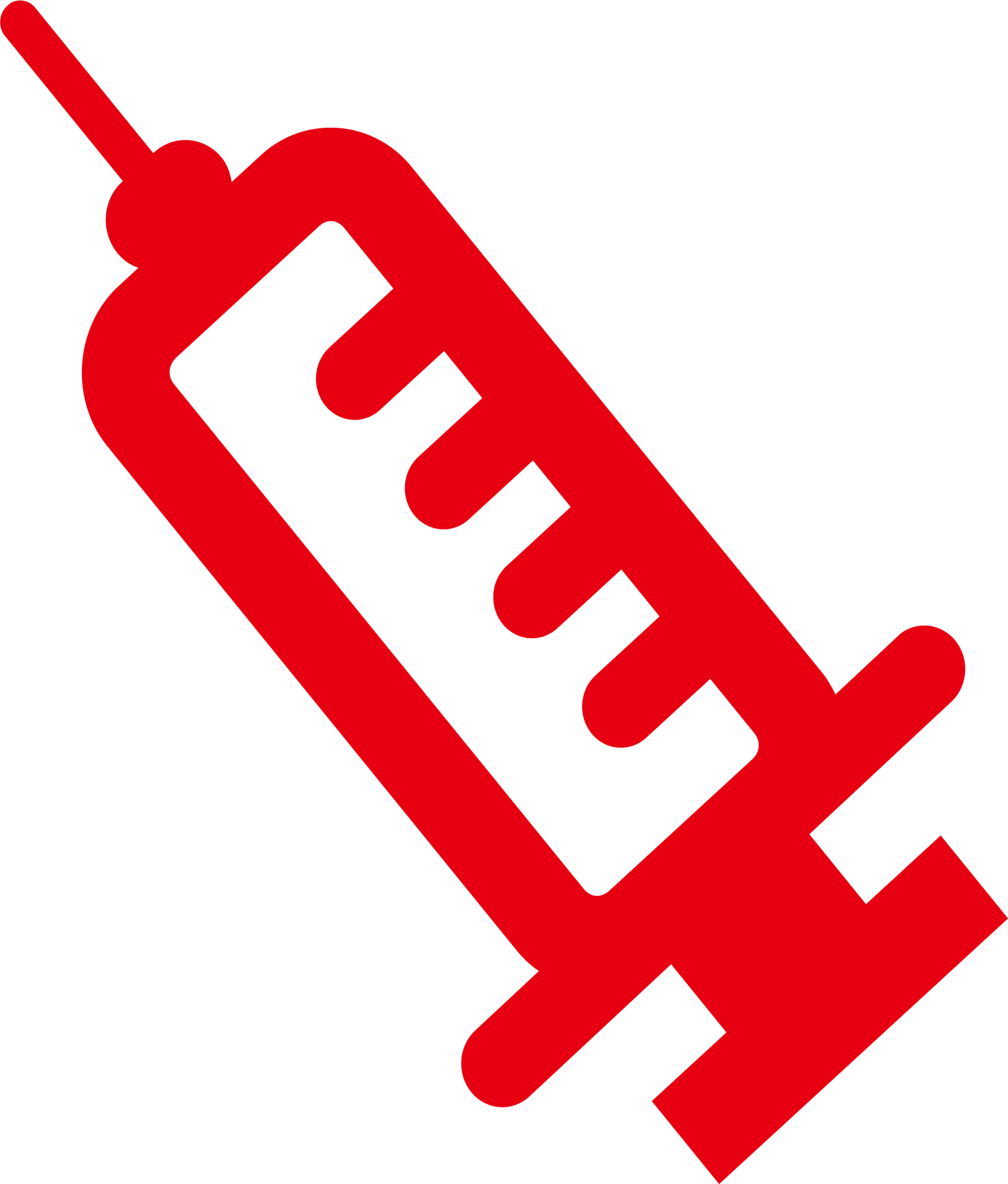 Syringe Medicine Hepatitis B Biomedical Sciences Injection - Dibujo De Jeringa Roja (1697x1993)