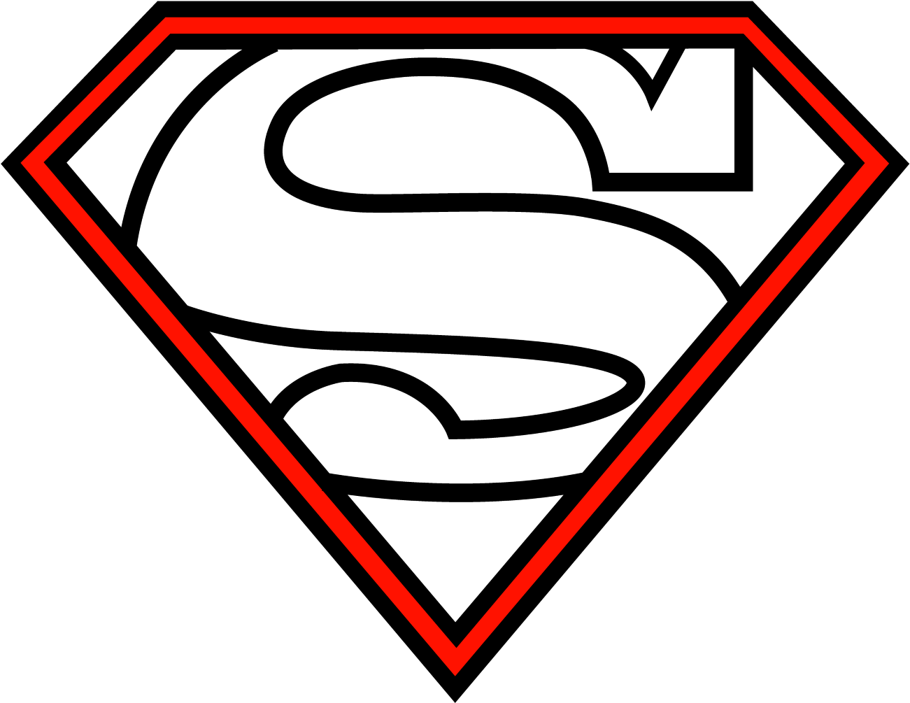 Superman Logo With Different Letters - Easy To Draw Superman Logo (1421x1080)