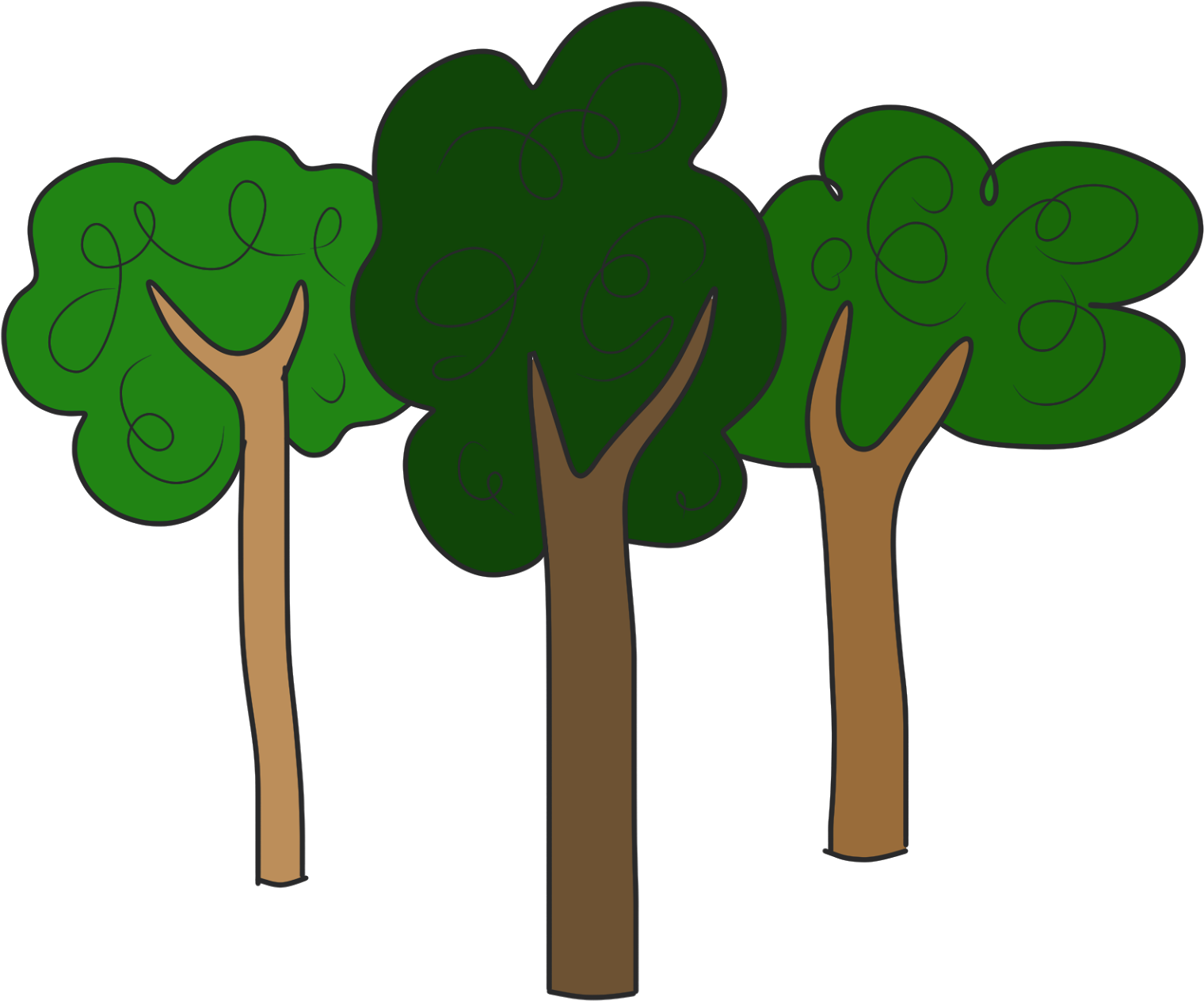 Clip Art For Trees - Earth Day Clipart (1600x1327)