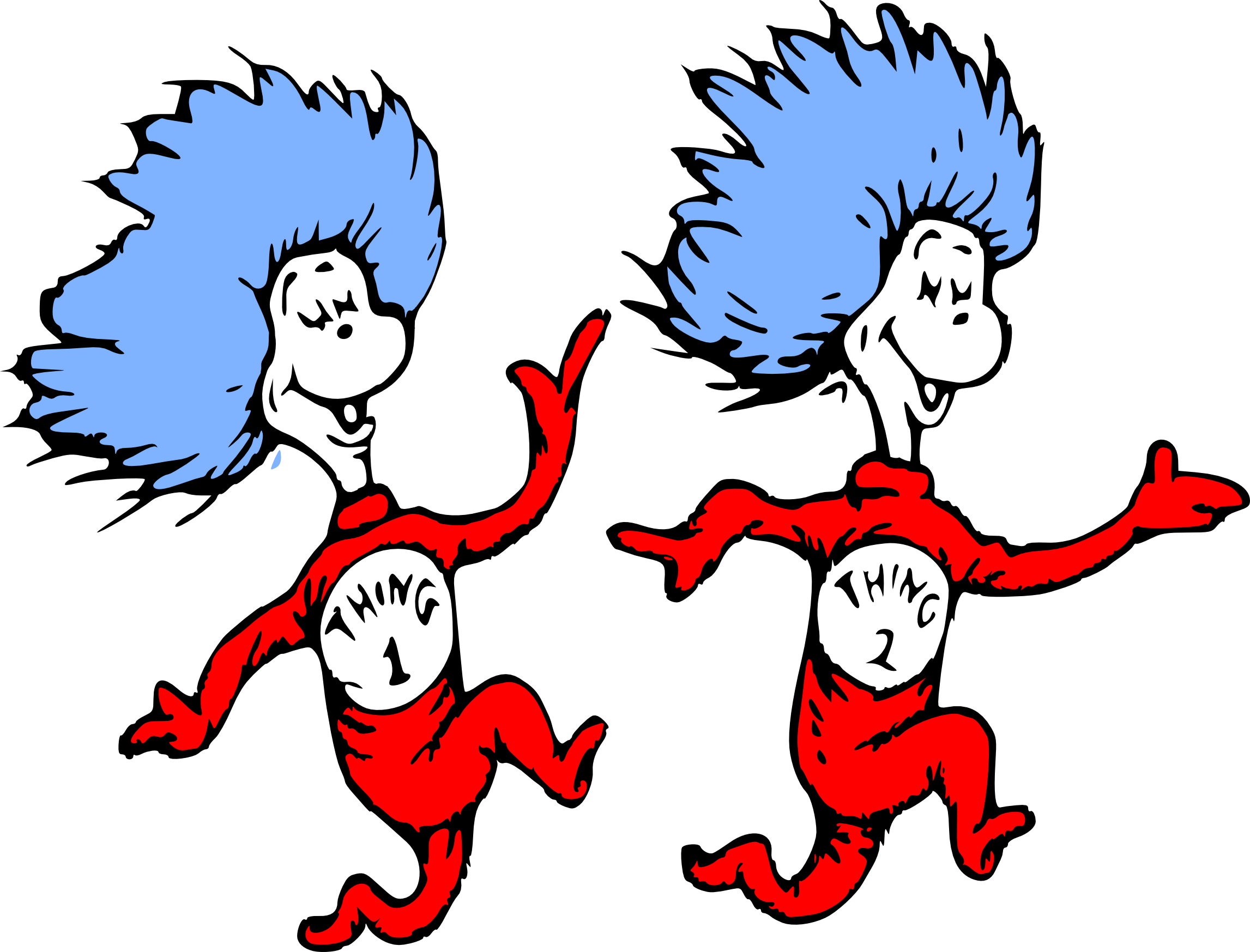 Homey Pictures Of Thing 1 Wall Dr Seuss Thing 2 Character - Homey Pictures Of Thing 1 Wall Dr Seuss Thing 2 Character (2293x1747)