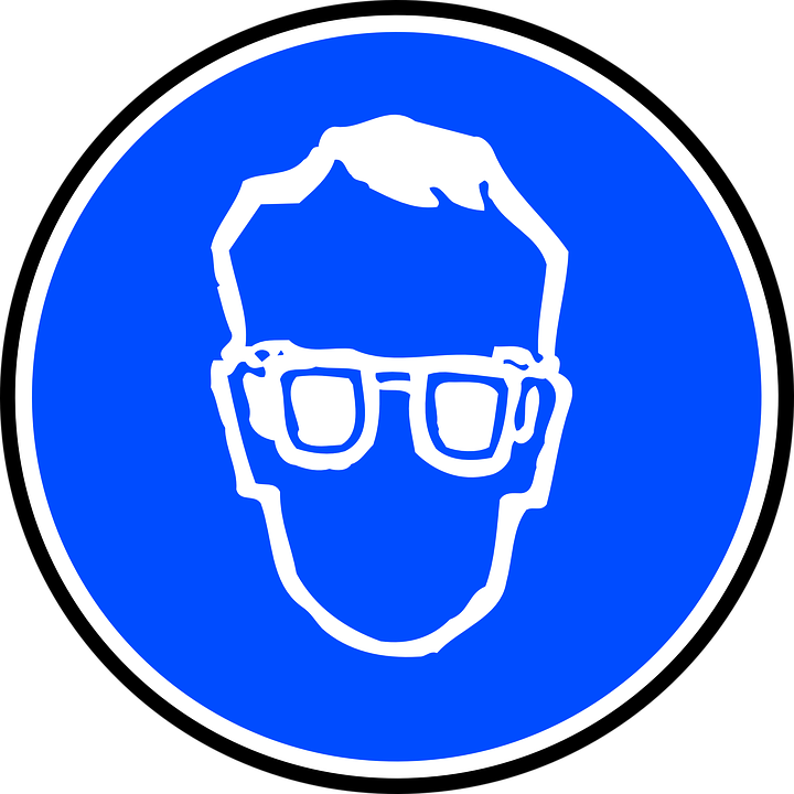 Obligatory - Safety Glasses Sign Png (720x720)
