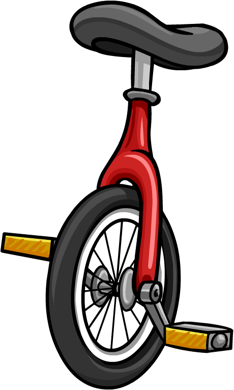 Club Penguin Unicycle Circus Clip Art - Unicycle Clipart (460x766)