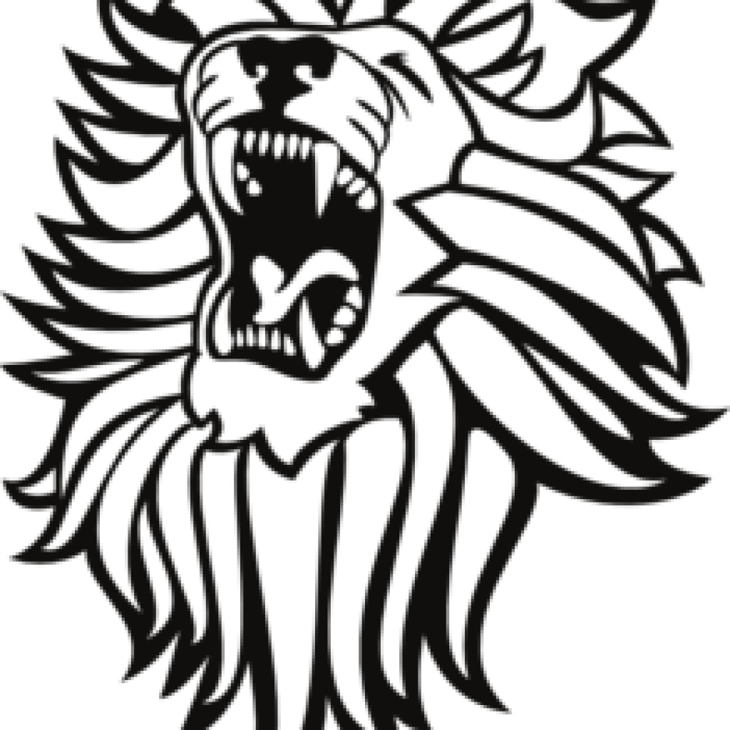 White Lion Clipart Lion Profile - Roaring Lion Art Art (1024x1024)