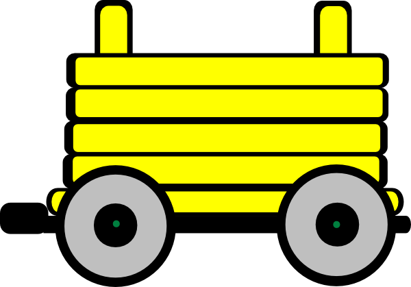 Loco Train Carriage Clip Art At Clker - Clipart Train With 3 Carriages (600x419)