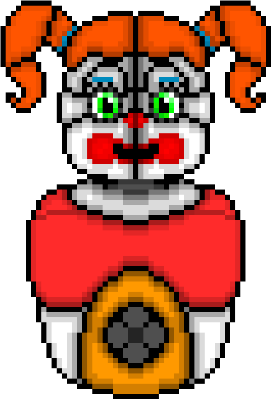 Circus Baby - Circus Baby Pixel Art (740x940)