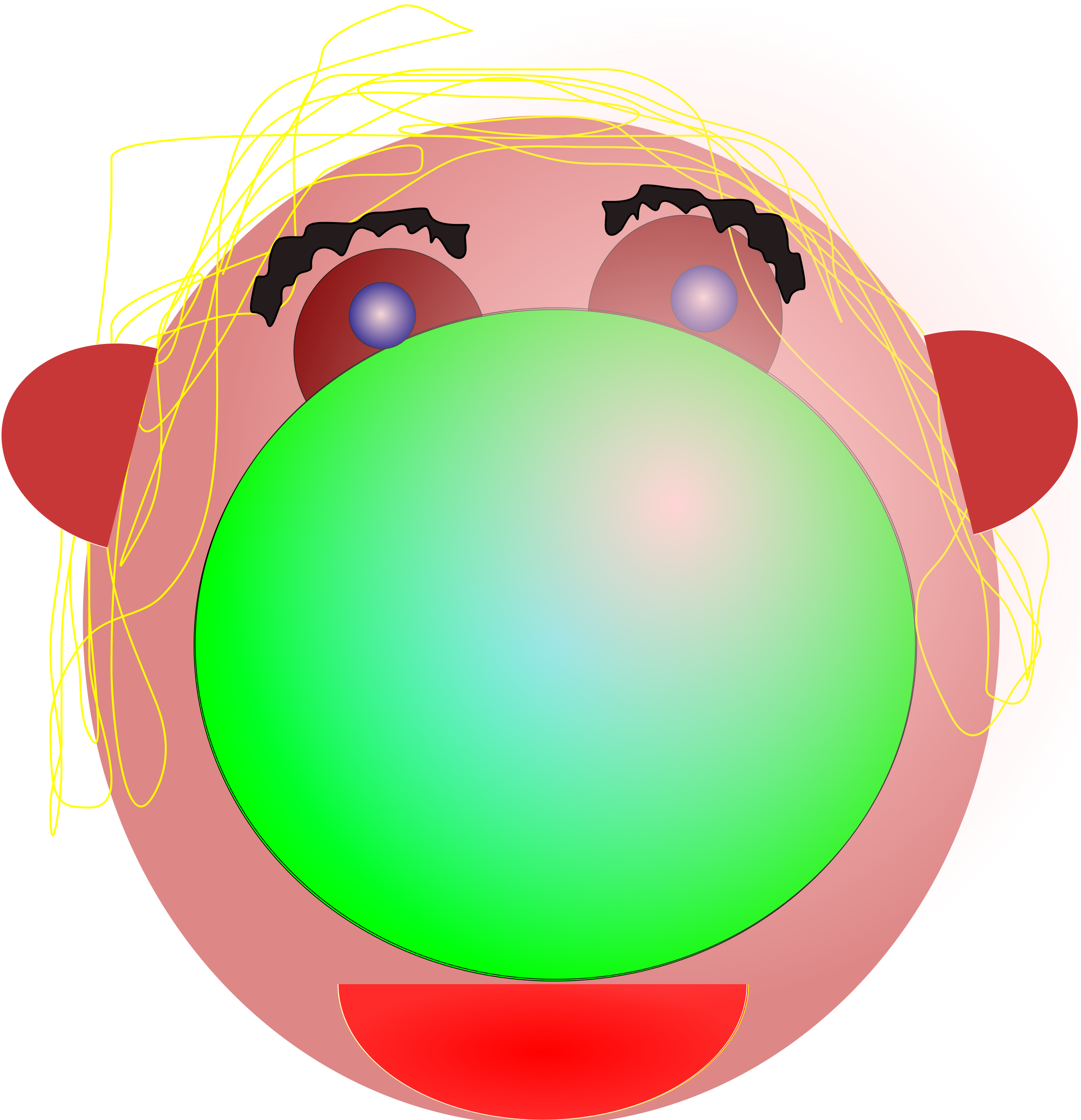 Natural Clown Svg Vector File, Vector Clip Art Svg - Clip Art (2400x2494)
