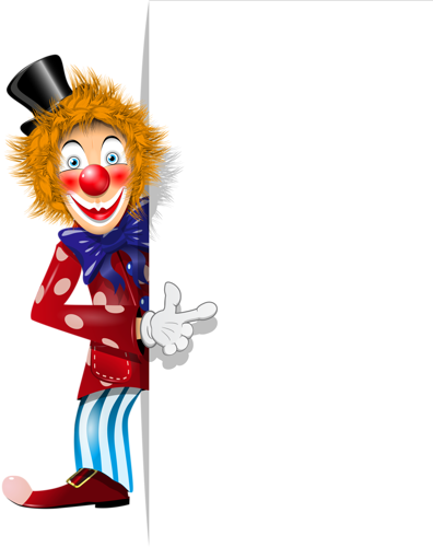 Labels, Scraps, Png - Bordure De Page Clown (396x500)