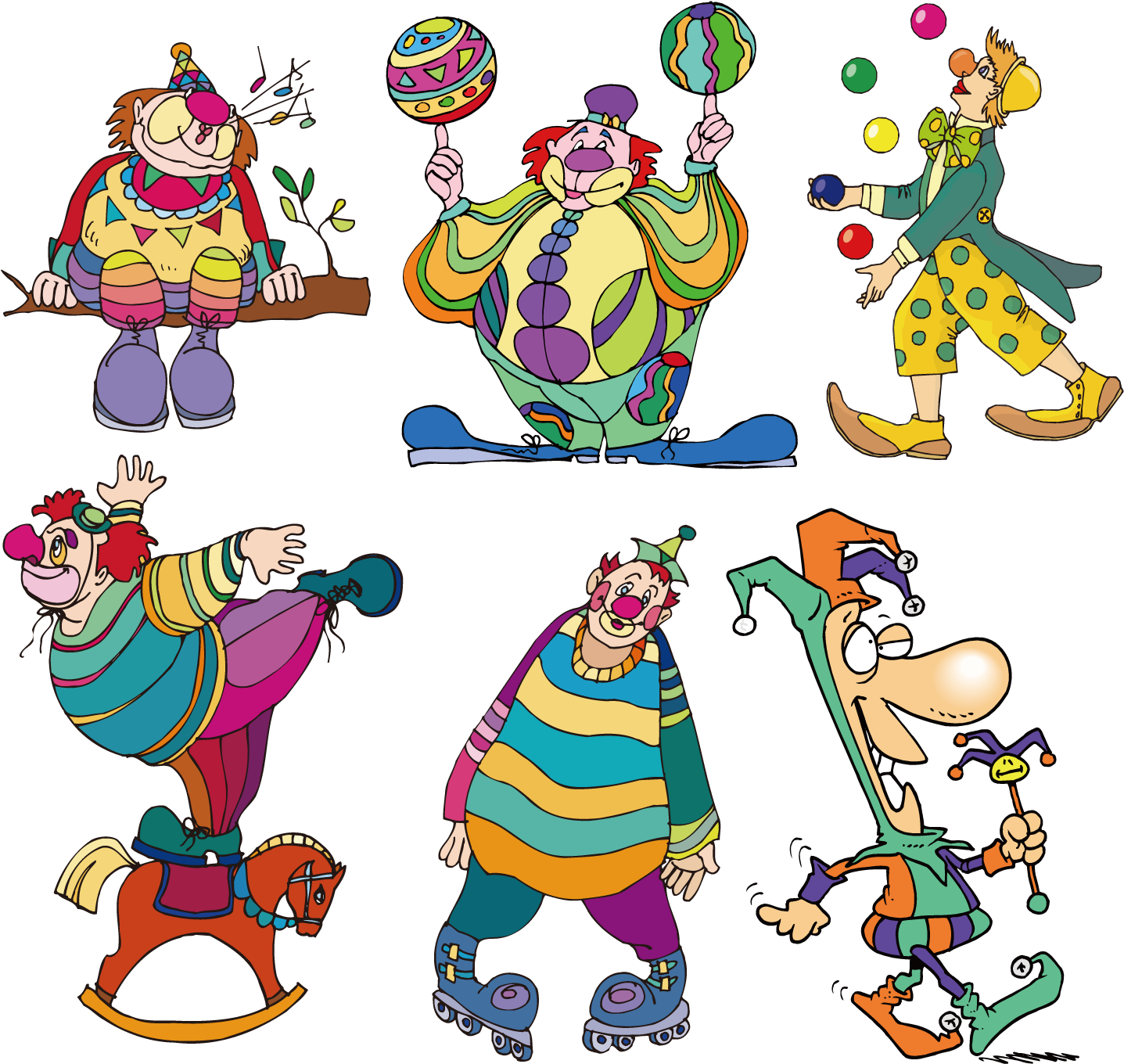 Circus Clown Circus Clown Carnival - 機種選択 手帳型 スマホケース ピエロ イニシャル入れ無料 メンズ (1500x1500)