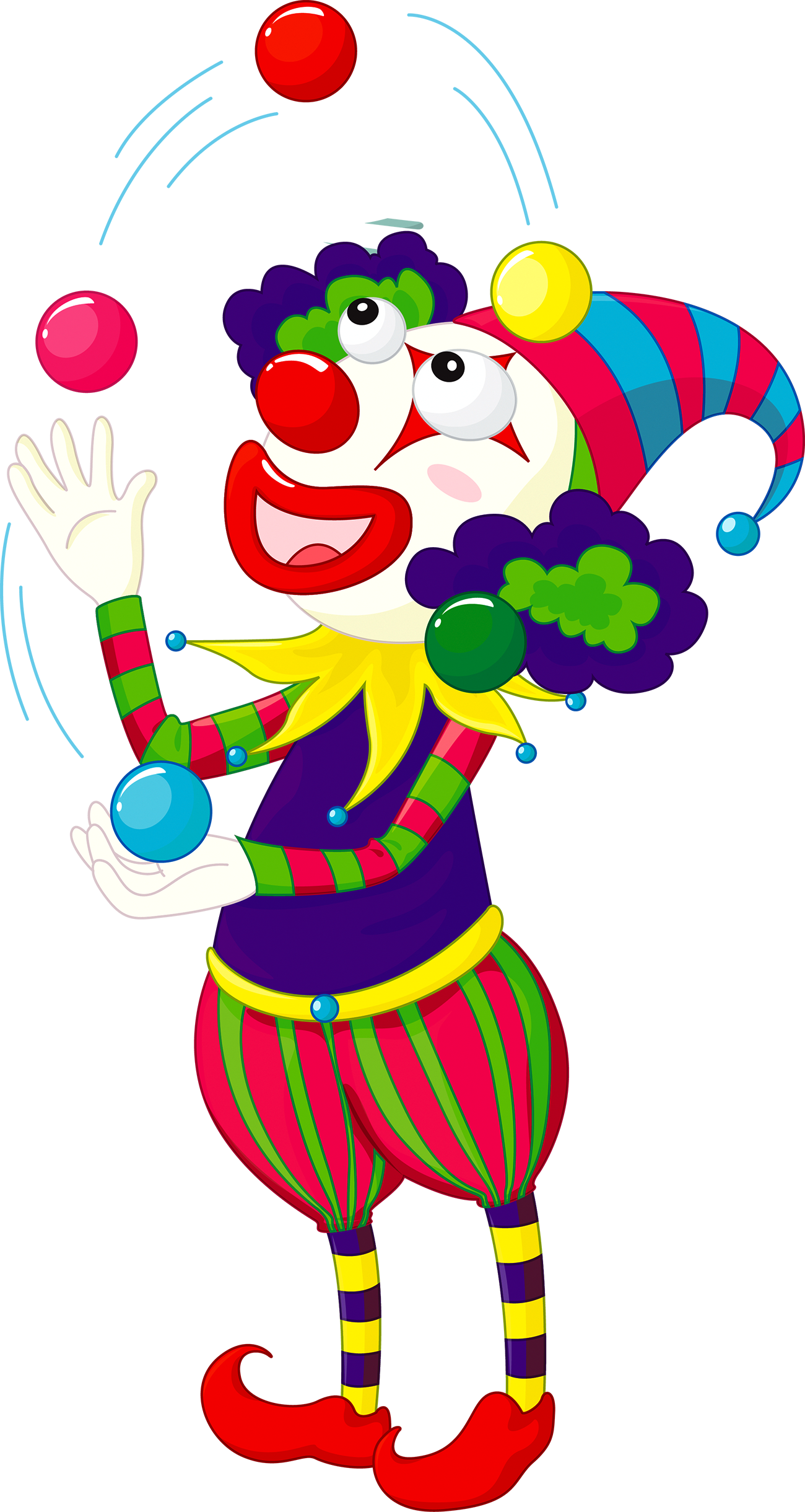 Clown Circus Juggling Illustration - Clown Circus Juggling Illustration (1300x2440)