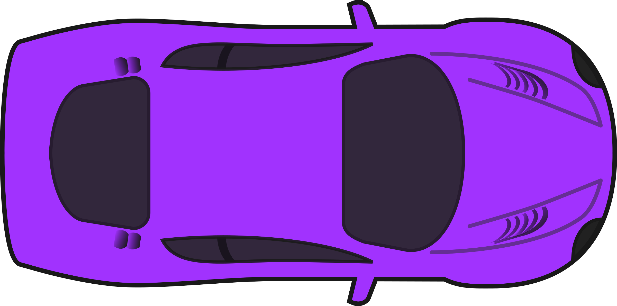 Big Image - Race Car Top View Clipart (2400x1190)