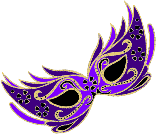 Mask Clipart Purple - Purple Masquerade Mask Png (640x542)