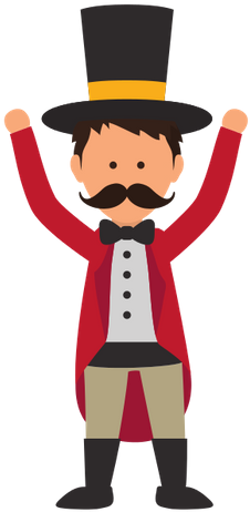 Avatar Man Icon Circus And Carnival Design - Domador De Circo Animado (428x550)