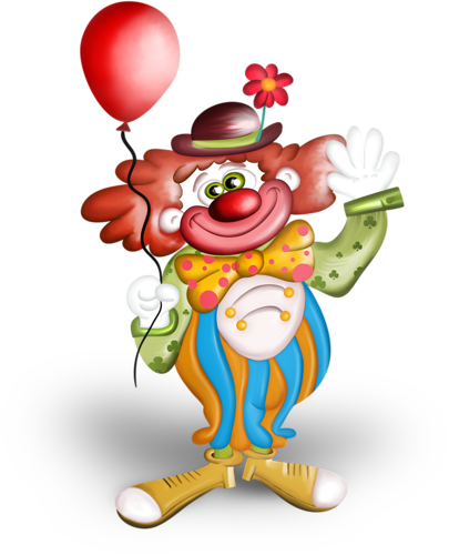 Cirque, Pallet Wood, Birthday Cards, Clip Art, Clowns, - Клоун На Прозрачном Фоне (405x500)