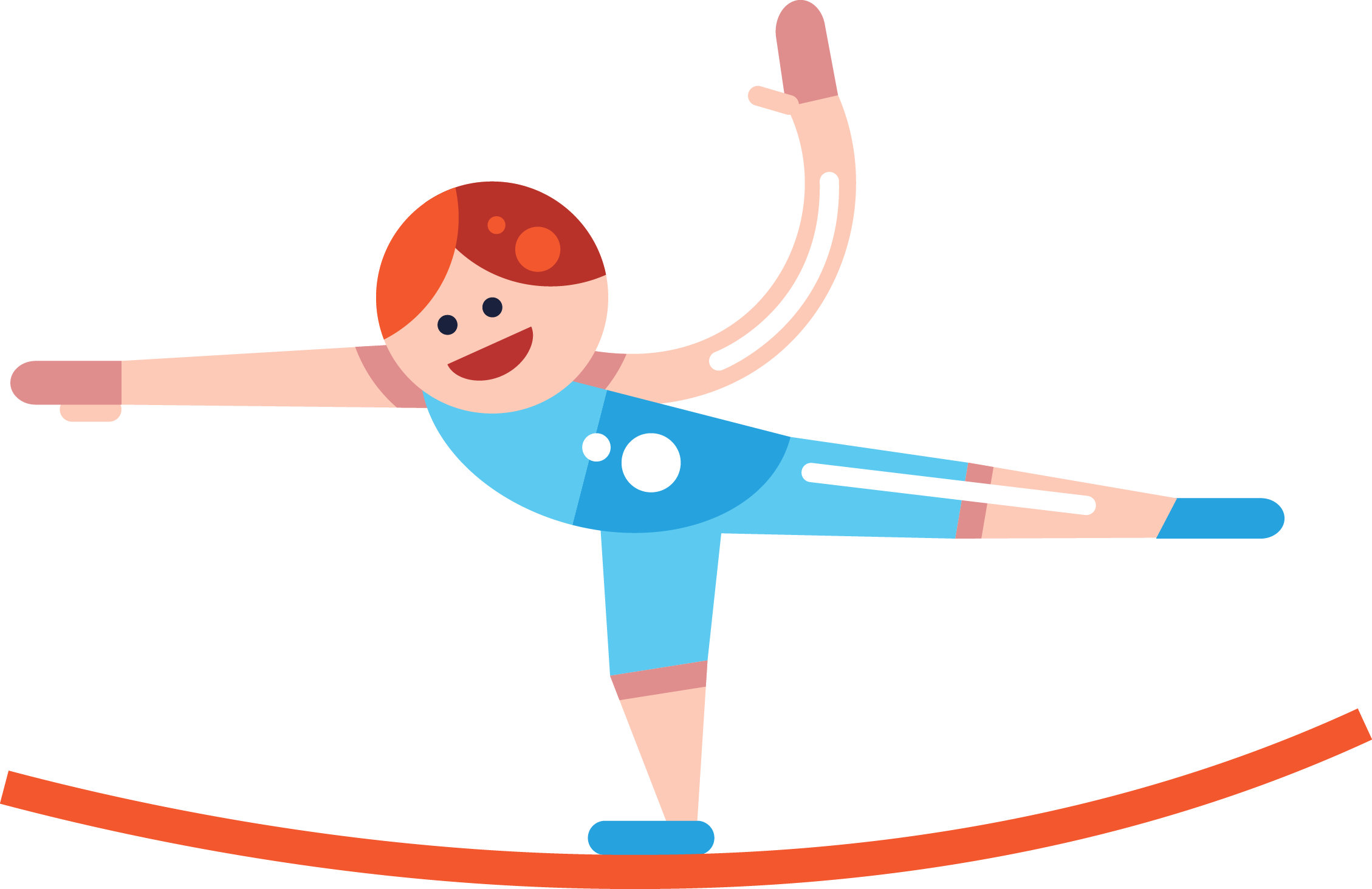 Circus Cartoon Tightrope Walking - Circus Cartoon Tightrope Walking (2258x1464)