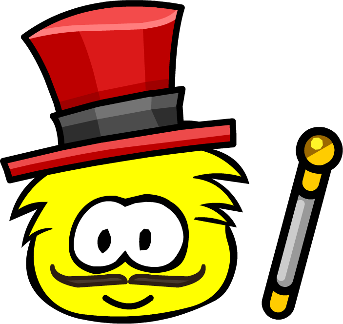 Great Puffle Circus Ringmaster - Club Penguin Old Puffle (703x664)
