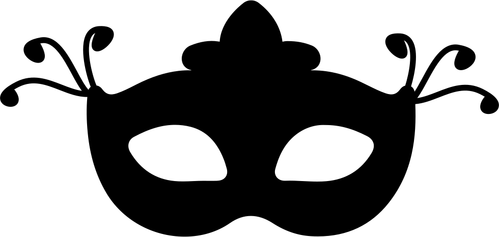 Carnival Mask Silhouette Comments - Mardi Gras Mask Silhouette (980x466)