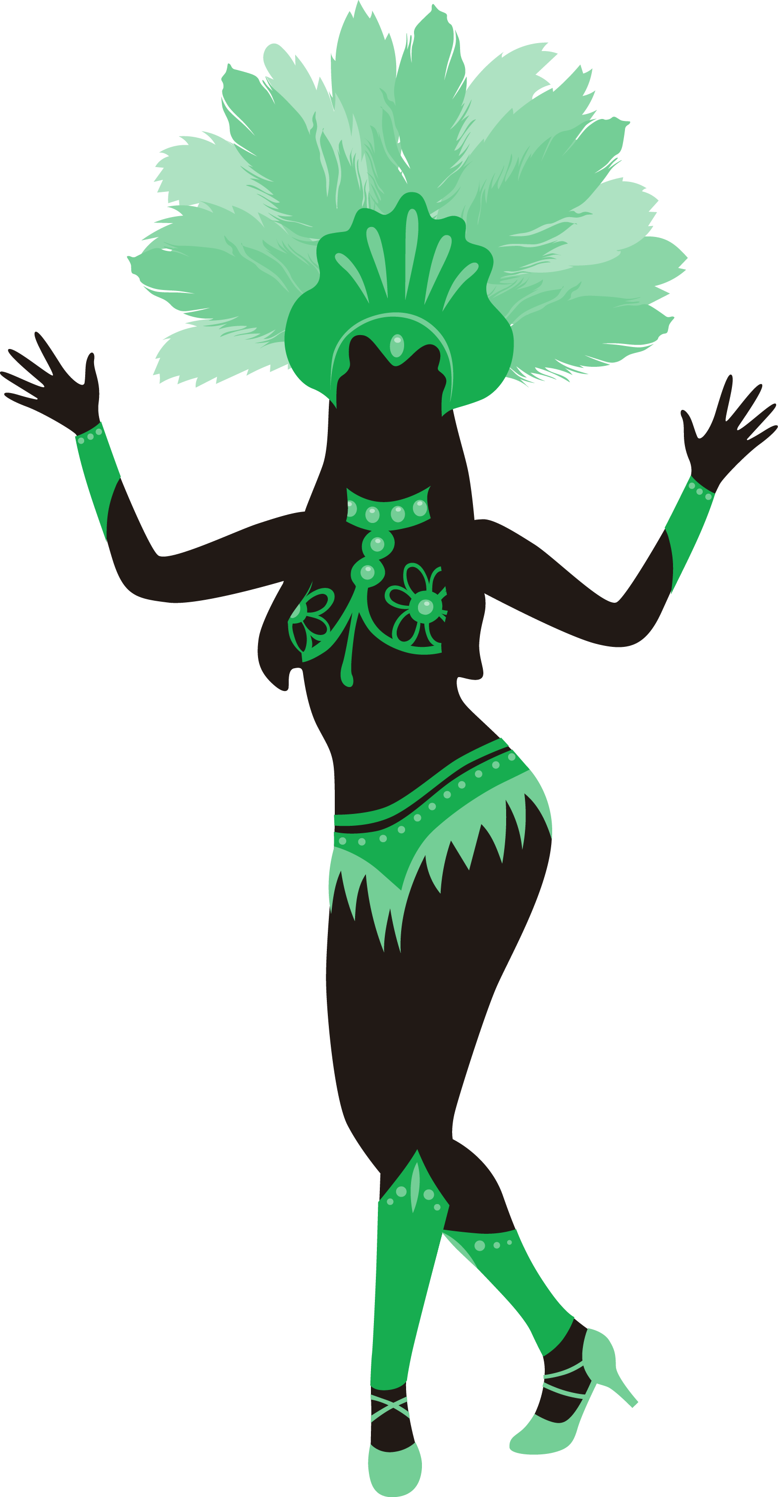 Carnival In Rio De Janeiro Caribbean Brazilian Carnival - Carnival Dancer Silhouette (1571x3020)