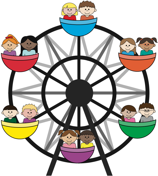 Clip Arts Related To - Cartoon Picture Of A Ferris Wheel (671x744)